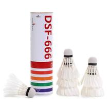 Kit Peteca de Badminton Gold Sports Disifu 333 De Pena de Ganso - 6 Unidades