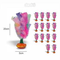 Kit Petecas Plumas Coloridas Base material sintético - Kit Com 15 Petecas - DareEsportes - 5cmx20cm Kit Petecas Plumas Coloridas Base material sintético - Kit Com 15 Petecas - DareEsportes - 5cmx20cm