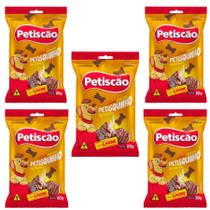Kit petiscão 5 petisquinho de carne 60g formato osso p cães Kit petiscão 5 petisquinho de carne 60g formato osso p cães