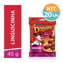 Kit Petisco Doguitos Linguicinha Caes 20un 45g