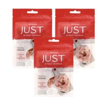 Kit Petisco Just Cubos de Frango Cães Gatos 55g 3 unidades