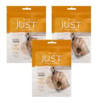 Kit Petisco Just Peito de Frango Cães Gatos 55g 3 unidades