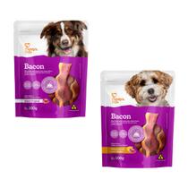 KIT Petisco Sabor Original Bacon Papaya Pets 100g Para Caes - KIT Petisco Sabor Original Bacon Papaya Pets 100g Para Caes -