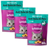 KIT Petisco Whiskas Temptations Anti Bola de Pelo Gatos 40gr KIT Petisco Whiskas Temptations Anti Bola de Pelo Gatos 40gr
