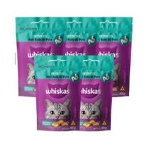 Kit petiscos whiskas temptations anti bola de pelo 40gr