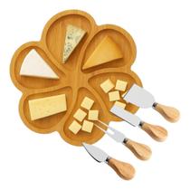 Kit Petisqueira 6 Divisórias + Jogo 4 Utensílios Para Queijo Kit Petisqueira 6 Divisórias + Jogo 4 Utensílios Para Queijo