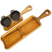 Kit Petisqueira de Madeira Kit Petisqueira Tábua de Frios
