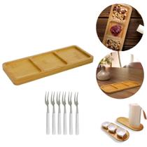 Kit Petisqueira Retangular + Garfos de Petisc