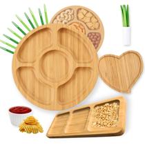 Kit Petisqueiras De Bambu Completo Molheira Ramekim Palitos Kit Petisqueiras De Bambu Completo Molheira Ramekim Palitos