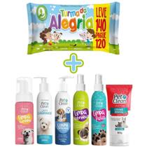 Kit Petshop c/1 Lenço Umedecido + Limpadores: Carinha, Dentes, Dobrinhas, Lágrimas, Orelhas e Patas Kit Petshop c/1 Lenço Umedecido + Limpadores: Carinha, Dentes, Dobrinhas, Lágrimas, Orelhas e Patas