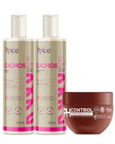 Kit Ph Control Shampoo Condicionador Cachos Essence Máscara Ph Control Anti Porosidade Apice Kit Ph Control Shampoo Condicionador Cachos Essence Máscara Ph Control Anti Porosidade Apice