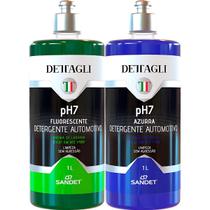 Kit Ph7 Fluorescente e Azurra Detergente Automotivo Limpeza Eficaz e Proteção