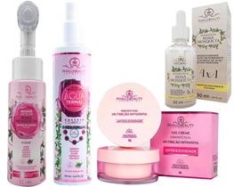 Kit Phallebeauty Rosa Mosqueta Serum, mouse, gel e agua termal