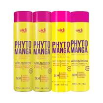 Kit Phytomanga Shampoo 2 Condicionadores E Finalizador Widi