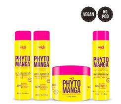 Kit Phytomanga Ultra Nutritivo Shampoo 300ml + Condicionador 300ml + Máscara 300ml + Finalizador 300ml Widi Care