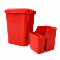 Kit Pia 2 Peças Lixeira 4L e Porta Utensílios Cozinha Easyplast Colors Organizador Bancada Casa Kit Pia 2 Peças Lixeira 4L e Porta Utensílios Cozinha Easyplast Colors Organizador Bancada Casa