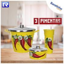 Kit Pia Alumínio Porta Detergente Sabão Lixeira P/ Cozinha