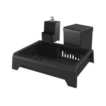 Kit Pia com Escorredor + Lixeira e Dispenser de Plástico - Stolf