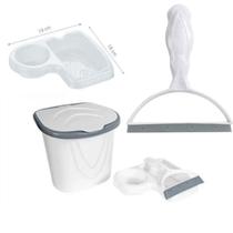 Kit Pia Com Lixeira Porta Detergente E Rodo