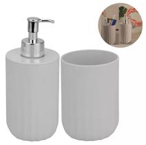 Kit Pia Copo Porta Escova De Dente E Porta Sabonete Líquido