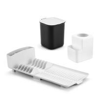 Kit Pia Cozinha Lixeira 2,5L + Escorredor Louça + Porta Detergente e Esponja Kit Pia Cozinha Lixeira 2,5L + Escorredor Louça + Porta Detergente e Esponja
