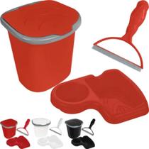 Kit Pia Cozinha Porta Detergente Esponja Lixeira 3 L Rodinho Kit Pia Cozinha Porta Detergente Esponja Lixeira 3 L Rodinho
