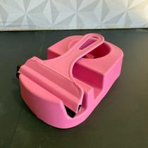 Kit pia de plástico rosa com suporte e rodo de pia de cozinha multiuso para bucha sabão detergente