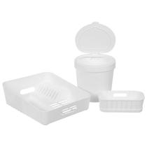 Kit Pia ( Escorredor, Organizador de Pia e Lixeira 3,5 l)