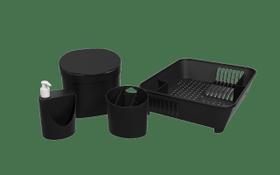 Kit Pia Organizada Coza Single 4 Peças Preto