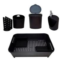 Kit Pia Organizador Cozinha Lixeira Porta Detergente Sabão