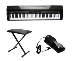 Kit Piano Arranjador Kurzweil KA70 com Banqueta e Pedal