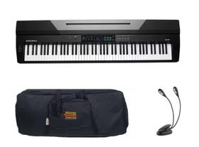 Kit Piano Arranjador Kurzweil KA70 Com Capa e Luminária