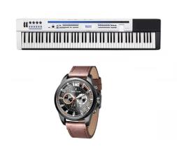 Kit Piano Digital Casio PX5S W e Relogio Masculino Dk11201-6 Kit Piano Digital Casio PX5S W e Relogio Masculino Dk11201-6