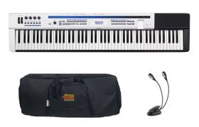 Kit Piano Digital Casio PX5S WE Com Capa e Luminária