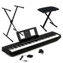 Kit Piano Digital Yamaha P-45B com Suporte e Banco Kit Piano Digital Yamaha P-45B com Suporte e Banco