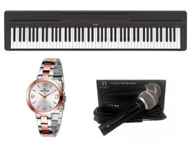 Kit Piano Digital Yamaha P45 Microfone e Relógio Dk11154-6 Kit Piano Digital Yamaha P45 Microfone e Relógio Dk11154-6