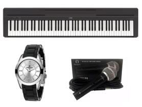 Kit Piano Digital Yamaha P45 Microfone e Relógio Dk11235-1