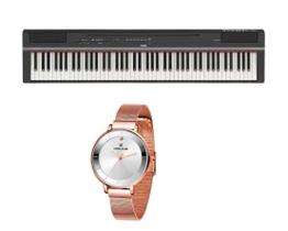 Kit Piano Yamaha Digital P125B e Relogio Fashion Dk11164-4 Kit Piano Yamaha Digital P125B e Relogio Fashion Dk11164-4