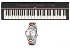 Kit Piano Yamaha P121 com Relogio Dk Feminino Dk11157-4