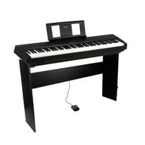 Kit Piano Yamaha P45B Digital Com Estante Ap Mobile E Pedal Original