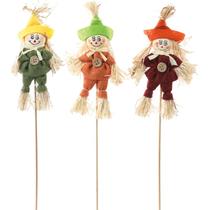 Kit Pick Espantalho Decorativo Para Festa Junina - Emílio, Joaquim e Juarez 35cm - 3 Un