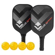 Kit Pickeball Vollo Performance 2 Raquetes E 4 Bolas