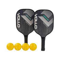Kit Pickleball Leisure 2 Raquetes 4 Bolas e Bolsa Vollo Kit Pickleball Leisure 2 Raquetes 4 Bolas e Bolsa Vollo
