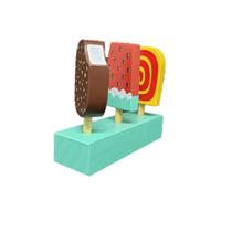 Kit Picolé Brinquedo Divertido Coleção Comidinhas de Madeira