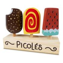 Kit Picolés Em Madeira - Coleção Comidinhas - New Art