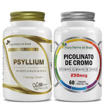 Kit Picolinato De Cromo + Psylium 60 Cápsulas Flora Nativa do Brasil