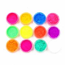Kit pigmento neon 12 cores sioux p/ decoração das unhas make