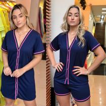 Kit Pijama e Camisola Aberta com Botões baby doll Americano Blogueira Gestação Amamentação Cirurgico Kit Pijama e Camisola Aberta com Botões baby doll Americano Blogueira Gestação Amamentação Cirurgico