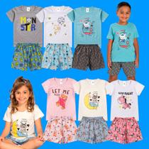 Kit Pijama Infantil Menino 6 Peças 3 Camisetas + 3 Shorts Roupa De Dormir Fresquinha Prom