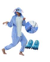 Kit Pijama Lilo Stitch com Pantufa Kigurumi Unissex